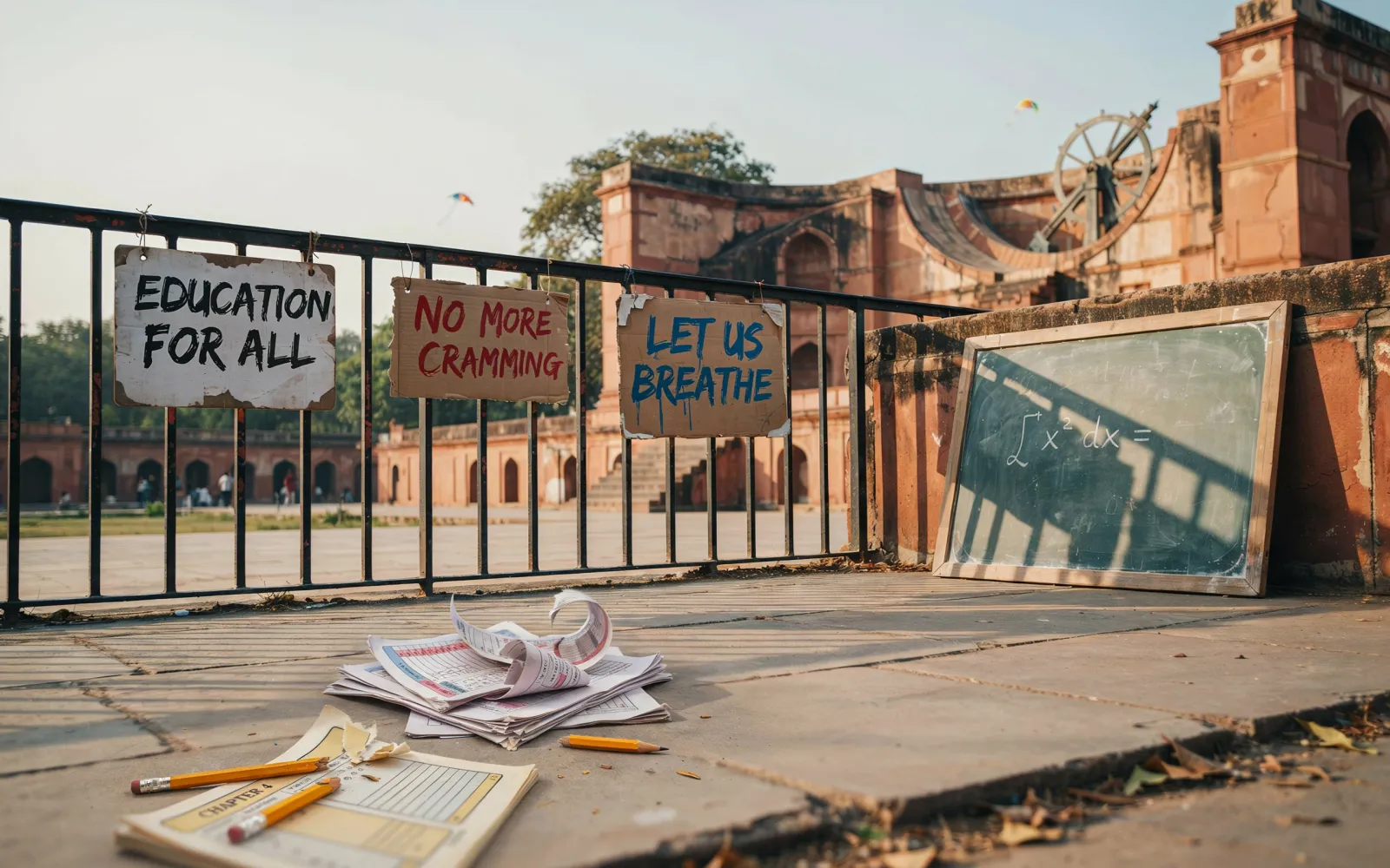 Students Protest at Jantar Mantar Demand Education Ministers Resignation Over NEET Scandal