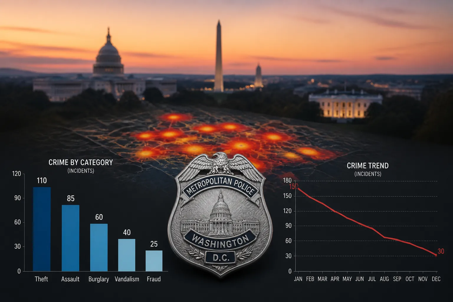 Trumps Claims of Zero Crime in Washington, D.C. Contradicted by Data, but Numbers Show Decline