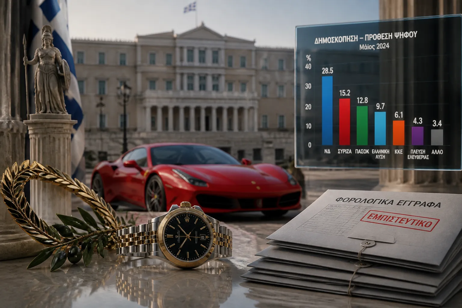 Tsipras New Party Pushes Luxury Tax as New Democracy Holds Lead in Latest Polls